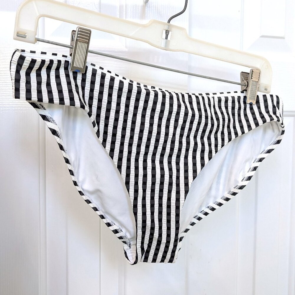 Athleta NWOT Seersucker Medium Swim Bottoms, size M